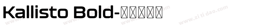 Kallisto Bold字体转换